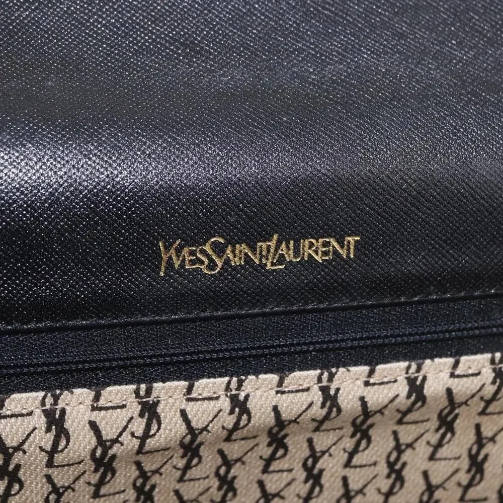 Saint Laurent Leather Clutch Black